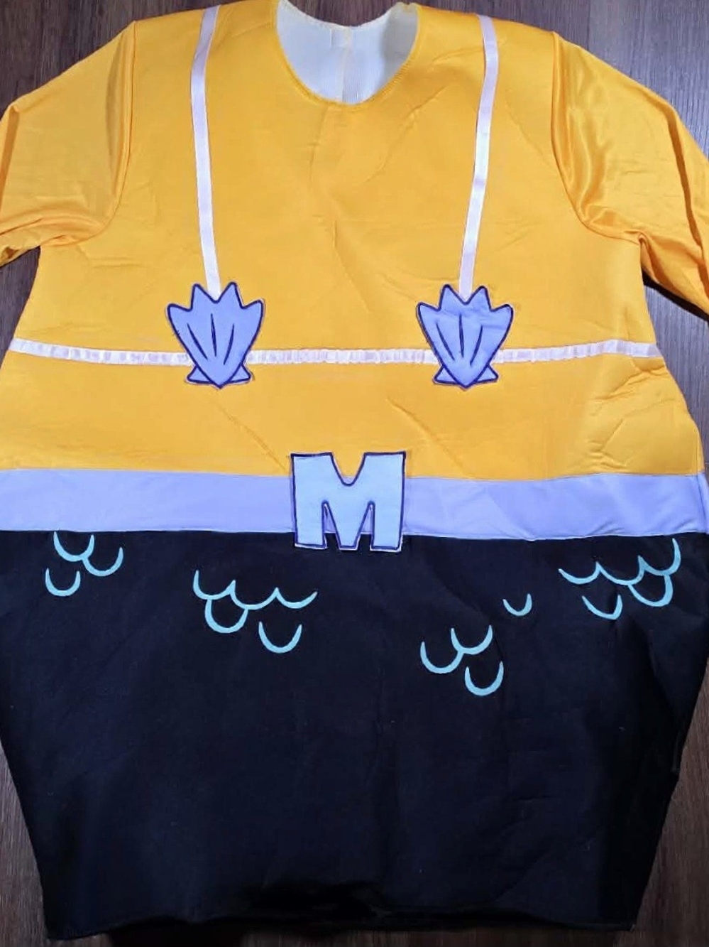 Nickelodeon SpongeBob Mermaid Man Costume Adult Small Yellow Halloween Cosplay